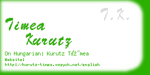 timea kurutz business card